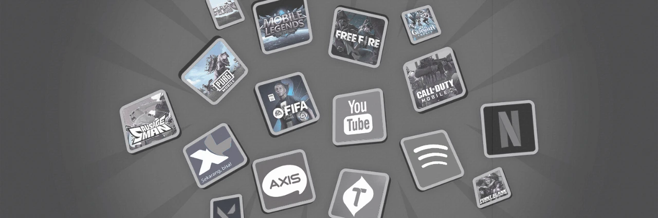 Banner Voucher Top Up Game Light